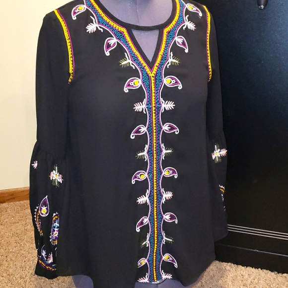 Sharagano Tops - Sheer blouse